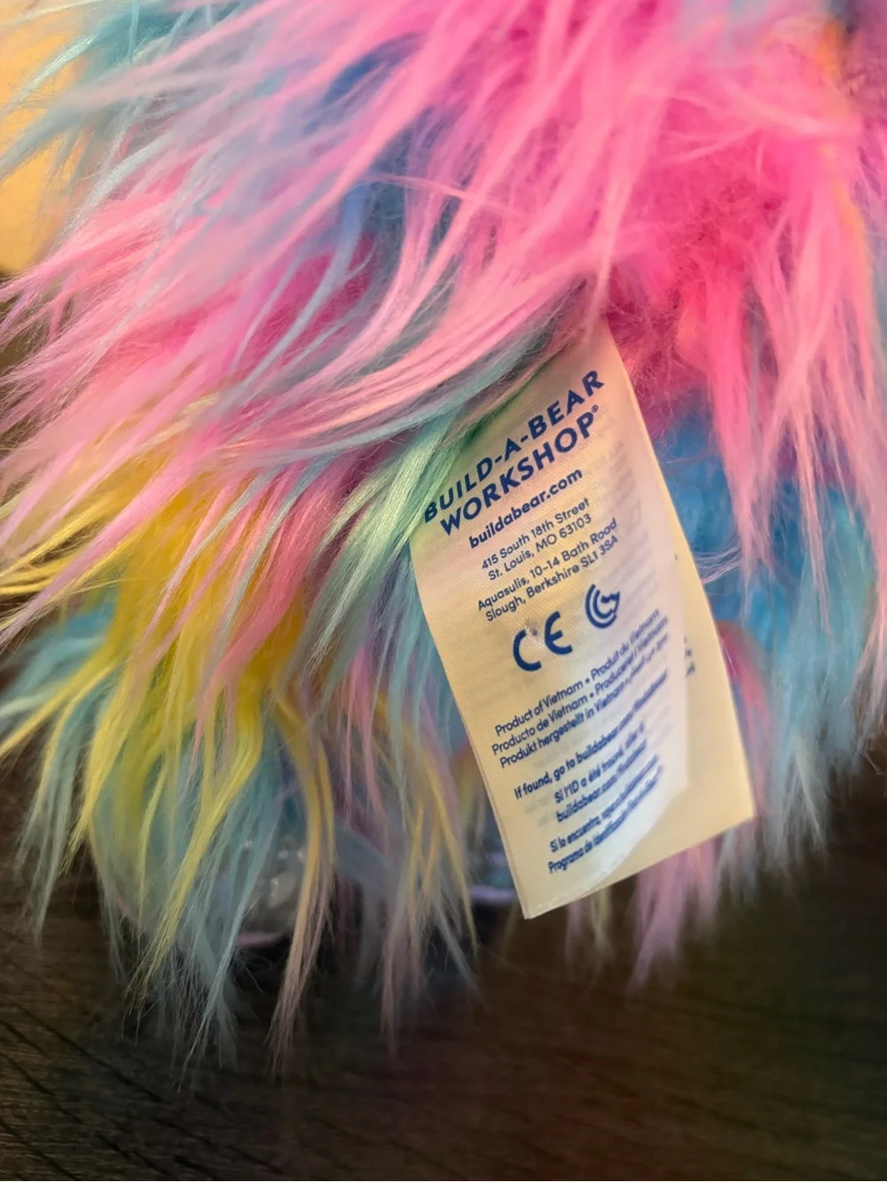 Furbulous Rainbow Tie Dye Llama Build-A-Bear Plush